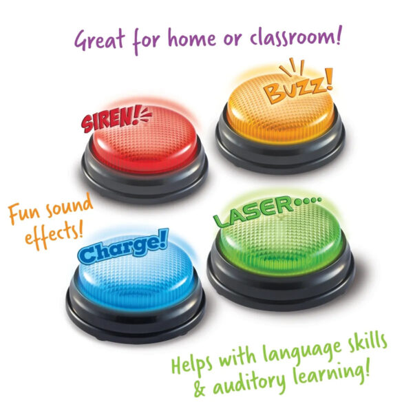 Lights & Sounds Answer Buzzers (Set of 4) - Image 4
