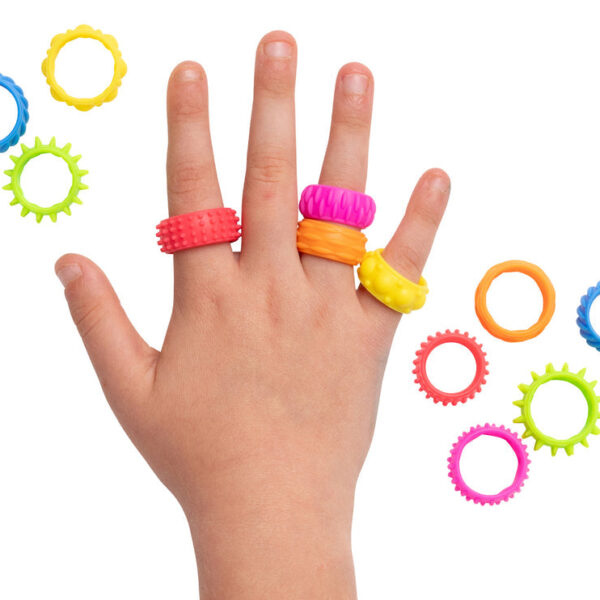 Textured Fidget Rings (Set of 12)