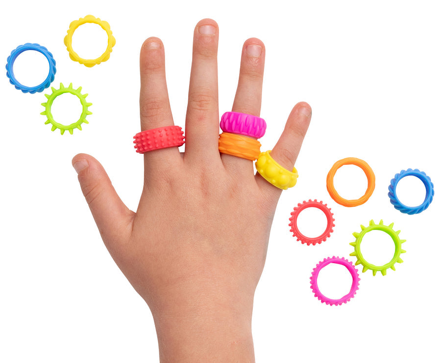 Textured Fidget Rings (Set of 12)